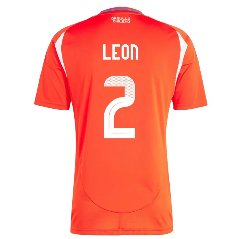 Danxen Damen Chile Maicol León #2 Rot Heimtrikot Trikot 24-26 T-Shirt Schweiz
