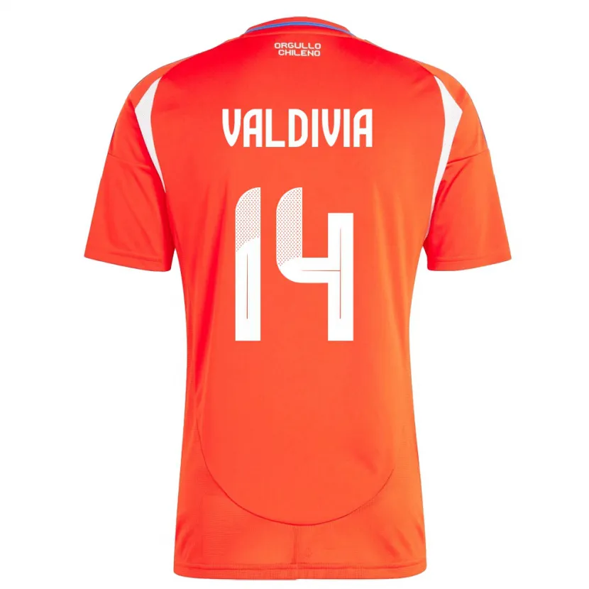 Danxen Damen Chile Felipe Valdivia #14 Rot Heimtrikot Trikot 24-26 T-Shirt Schweiz