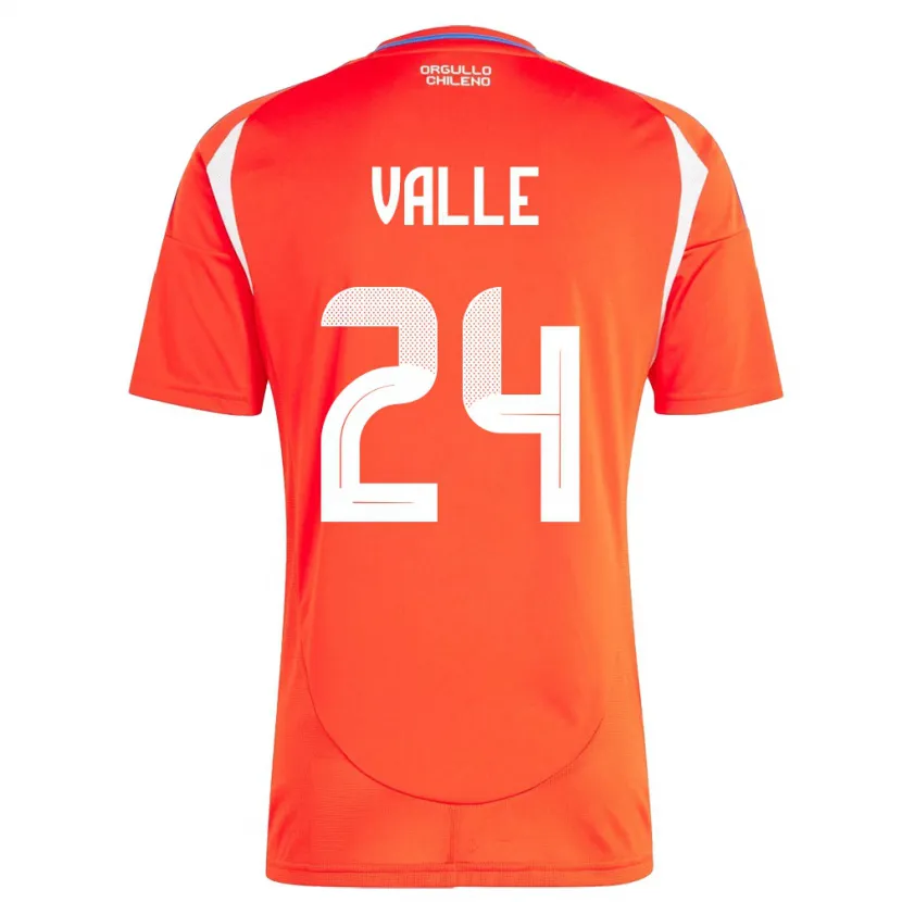 Danxen Damen Chile Alessandra Valle #24 Rot Heimtrikot Trikot 24-26 T-Shirt Schweiz