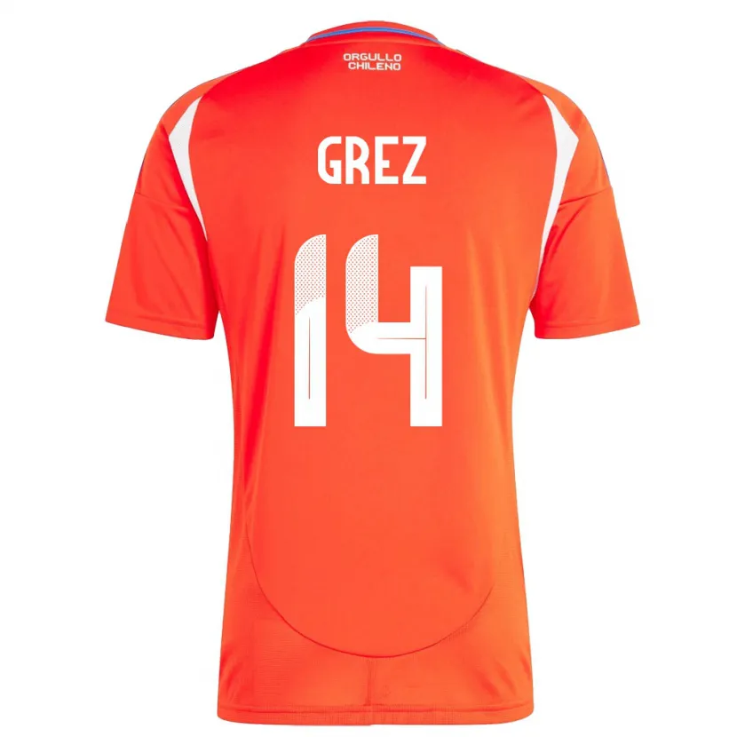 Danxen Damen Chile Javiera Grez #14 Rot Heimtrikot Trikot 24-26 T-Shirt Schweiz