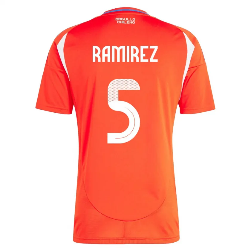 Danxen Damen Chile Fernanda Ramírez #5 Rot Heimtrikot Trikot 24-26 T-Shirt Schweiz