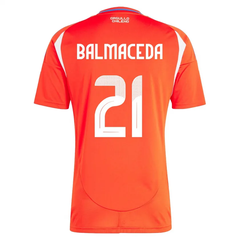 Danxen Damen Chile Rosario Balmaceda #21 Rot Heimtrikot Trikot 24-26 T-Shirt Schweiz
