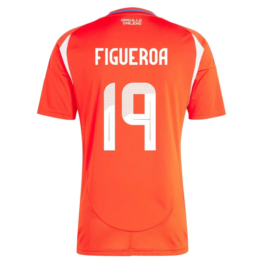 Danxen Damen Chile Catalina Figueroa #19 Rot Heimtrikot Trikot 24-26 T-Shirt Schweiz