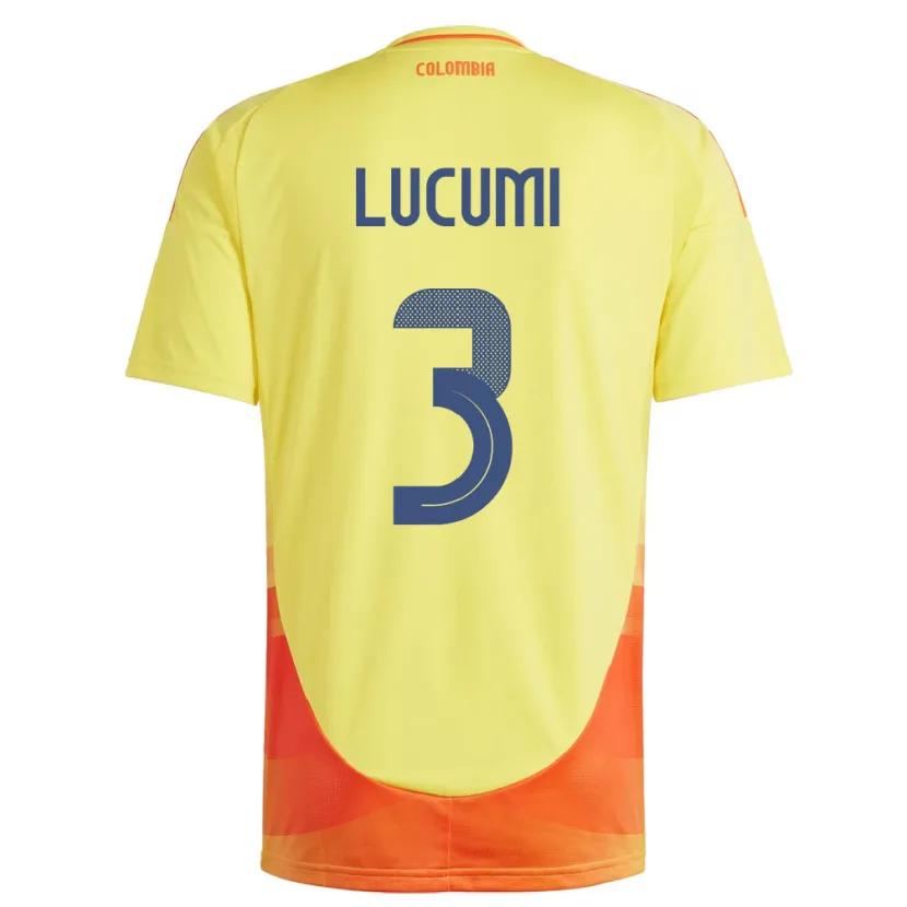 Danxen Damen Kolumbien Jhon Lucumí #3 Gelb Heimtrikot Trikot 24-26 T-Shirt Schweiz