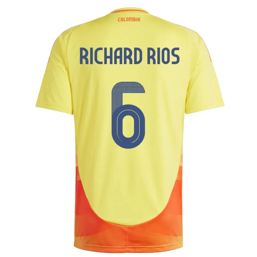 Danxen Damen Kolumbien Richard Ríos #6 Gelb Heimtrikot Trikot 24-26 T-Shirt Schweiz