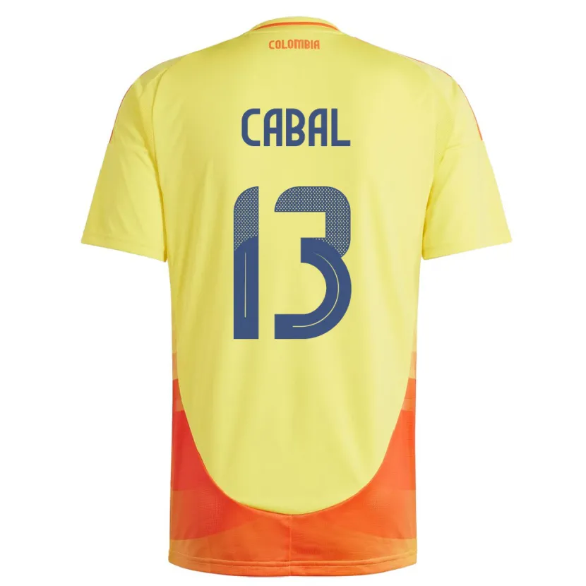 Danxen Damen Kolumbien Juan Cabal #13 Gelb Heimtrikot Trikot 24-26 T-Shirt Schweiz