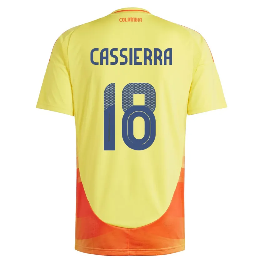 Danxen Damen Kolumbien Mateo Cassierra #18 Gelb Heimtrikot Trikot 24-26 T-Shirt Schweiz