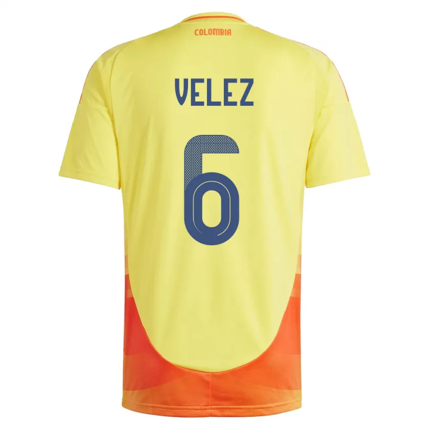 Danxen Damen Kolumbien Jhon Vélez #6 Gelb Heimtrikot Trikot 24-26 T-Shirt Schweiz