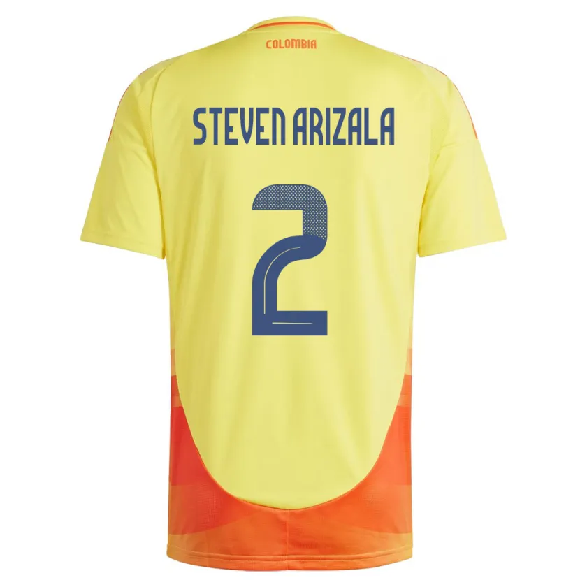 Danxen Damen Kolumbien Elver Steven Arizala #2 Gelb Heimtrikot Trikot 24-26 T-Shirt Schweiz