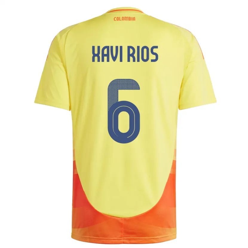 Danxen Damen Kolumbien Xavi Ríos #6 Gelb Heimtrikot Trikot 24-26 T-Shirt Schweiz