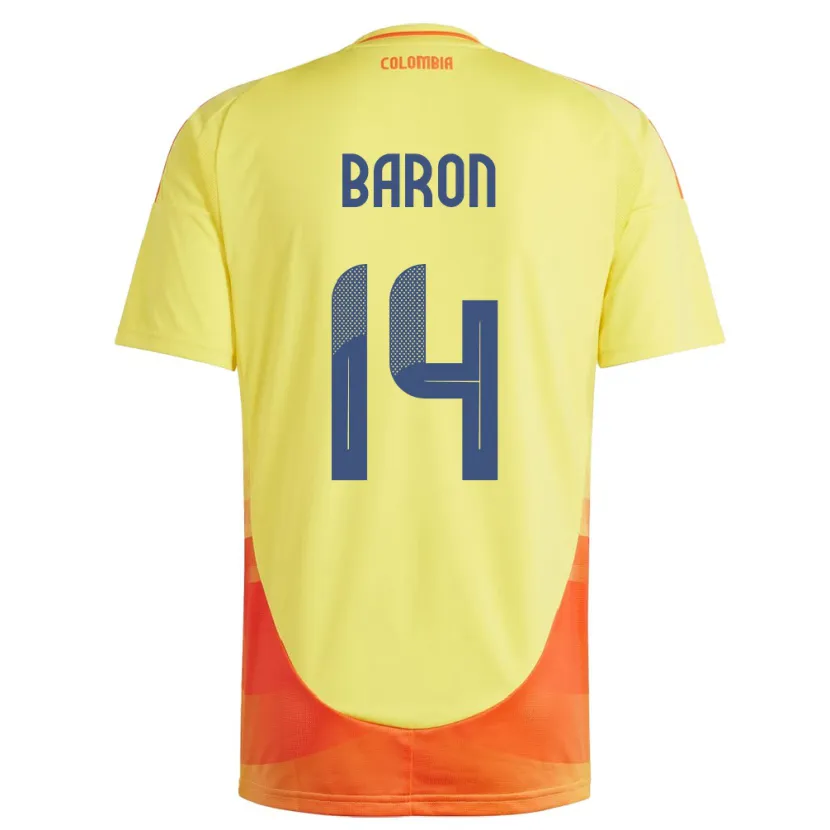 Danxen Damen Kolumbien Ángela Barón #14 Gelb Heimtrikot Trikot 24-26 T-Shirt Schweiz