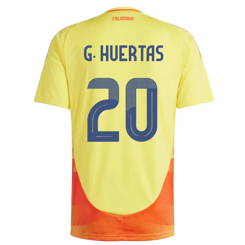 Danxen Damen Kolumbien Gabriela Huertas #20 Gelb Heimtrikot Trikot 24-26 T-Shirt Schweiz