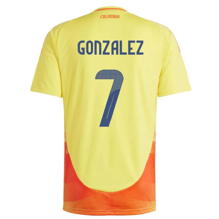 Danxen Damen Kolumbien Celis González #7 Gelb Heimtrikot Trikot 24-26 T-Shirt Schweiz