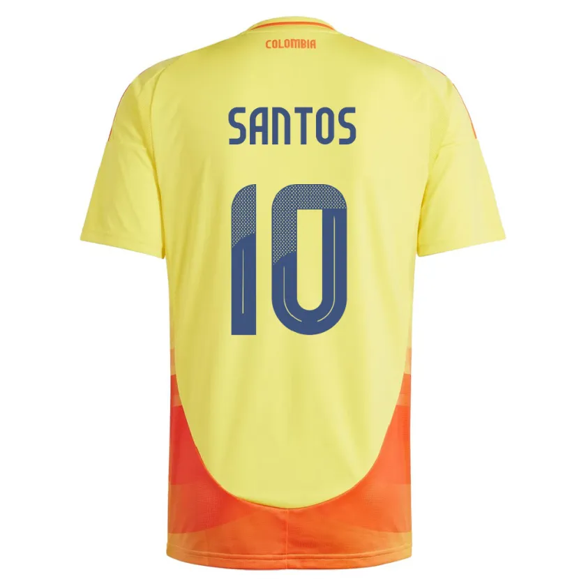 Danxen Damen Kolumbien Leicy Santos #10 Gelb Heimtrikot Trikot 24-26 T-Shirt Schweiz