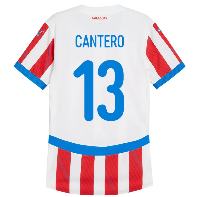 Danxen Damen Paraguay Alexis Cantero #13 Weiß Rot Heimtrikot Trikot 24-26 T-Shirt Schweiz