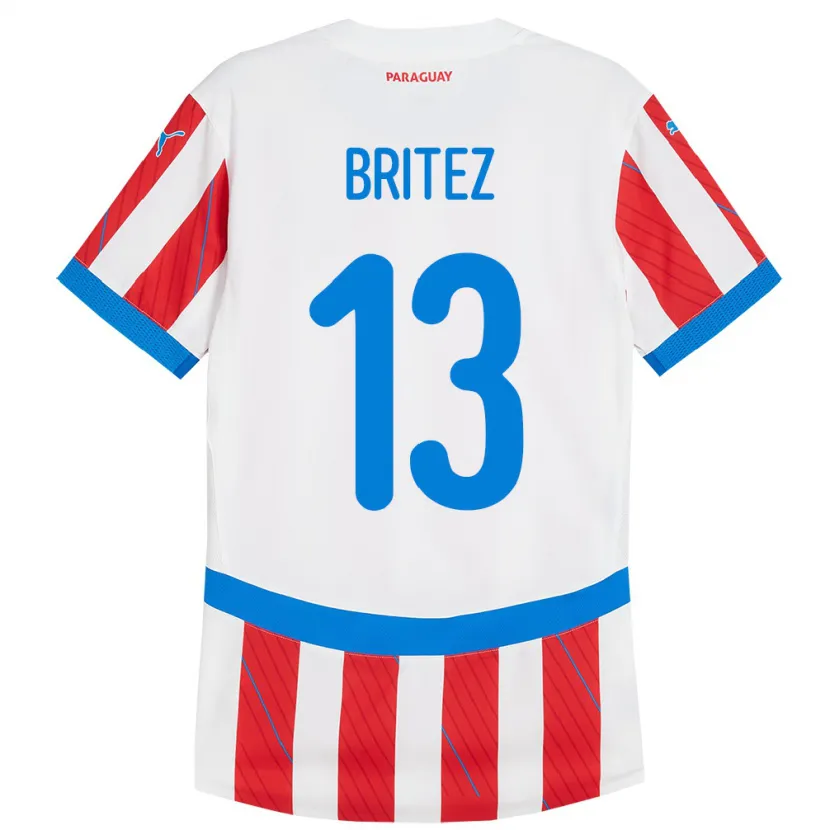 Danxen Damen Paraguay Abel Brítez #13 Weiß Rot Heimtrikot Trikot 24-26 T-Shirt Schweiz