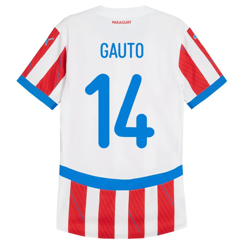 Danxen Damen Paraguay Ariel Gauto #14 Weiß Rot Heimtrikot Trikot 24-26 T-Shirt Schweiz