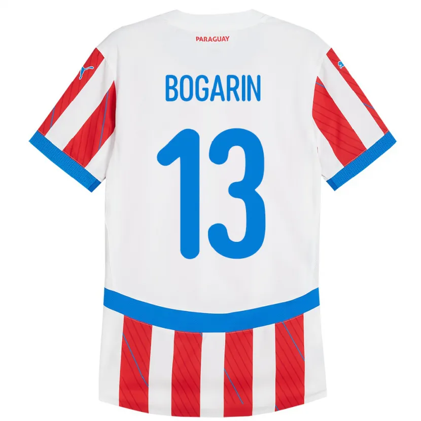 Danxen Damen Paraguay Dahiana Bogarín #13 Weiß Rot Heimtrikot Trikot 24-26 T-Shirt Schweiz
