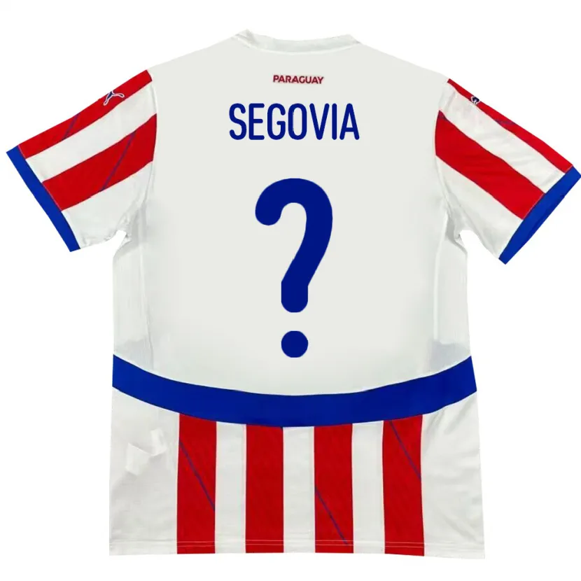 Danxen Damen Paraguay María Segovia #0 Weiß Rot Heimtrikot Trikot 24-26 T-Shirt Schweiz