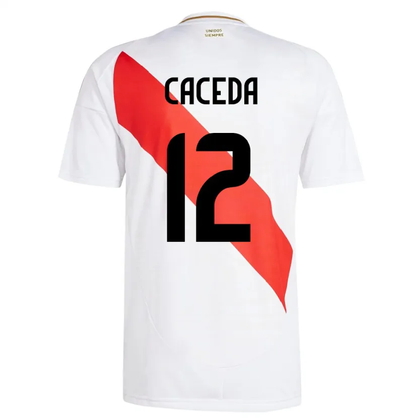 Danxen Damen Peru Carlos Cáceda #12 Weiß Heimtrikot Trikot 24-26 T-Shirt Schweiz