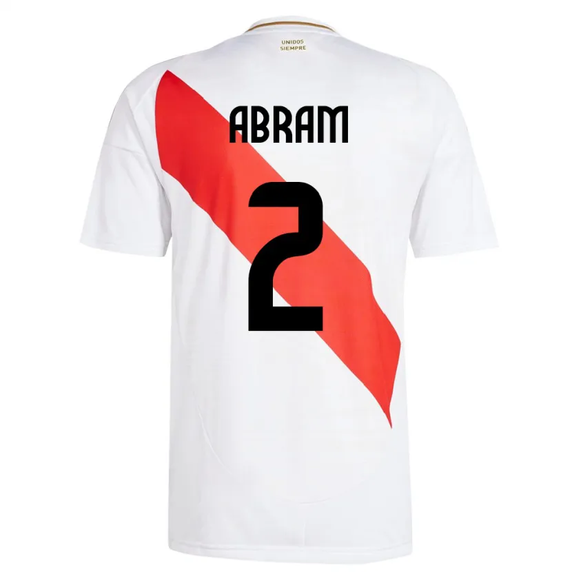 Danxen Damen Peru Luis Abram #2 Weiß Heimtrikot Trikot 24-26 T-Shirt Schweiz