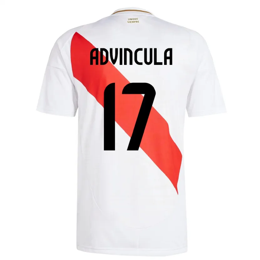 Danxen Damen Peru Luis Advíncula #17 Weiß Heimtrikot Trikot 24-26 T-Shirt Schweiz