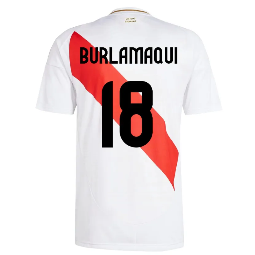 Danxen Damen Peru Alessandro Burlamaqui #18 Weiß Heimtrikot Trikot 24-26 T-Shirt Schweiz