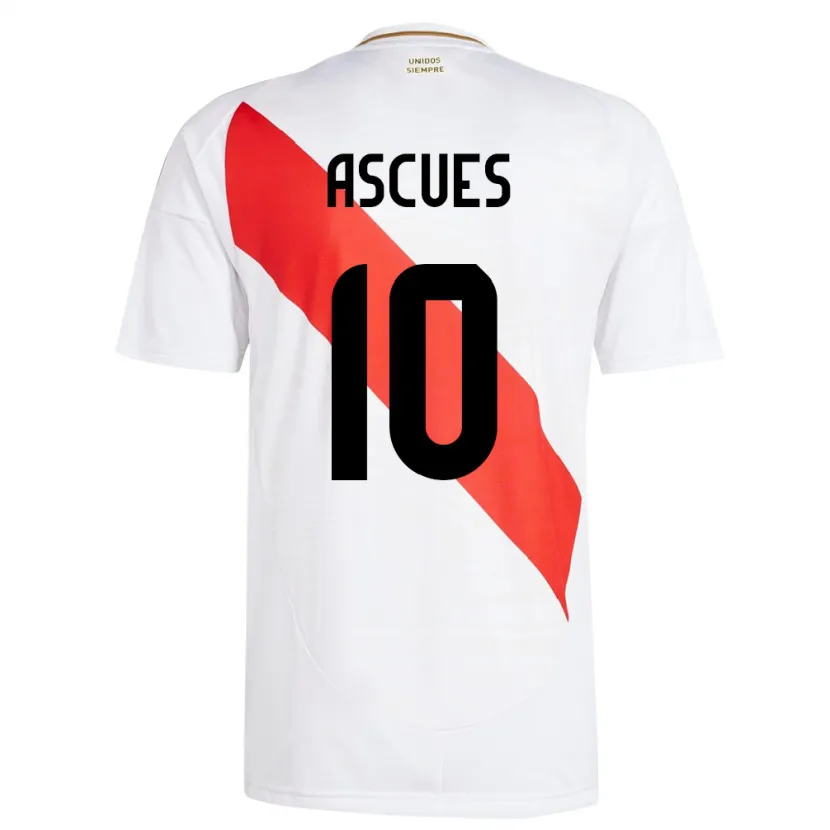 Danxen Damen Peru Adrián Ascues #10 Weiß Heimtrikot Trikot 24-26 T-Shirt Schweiz