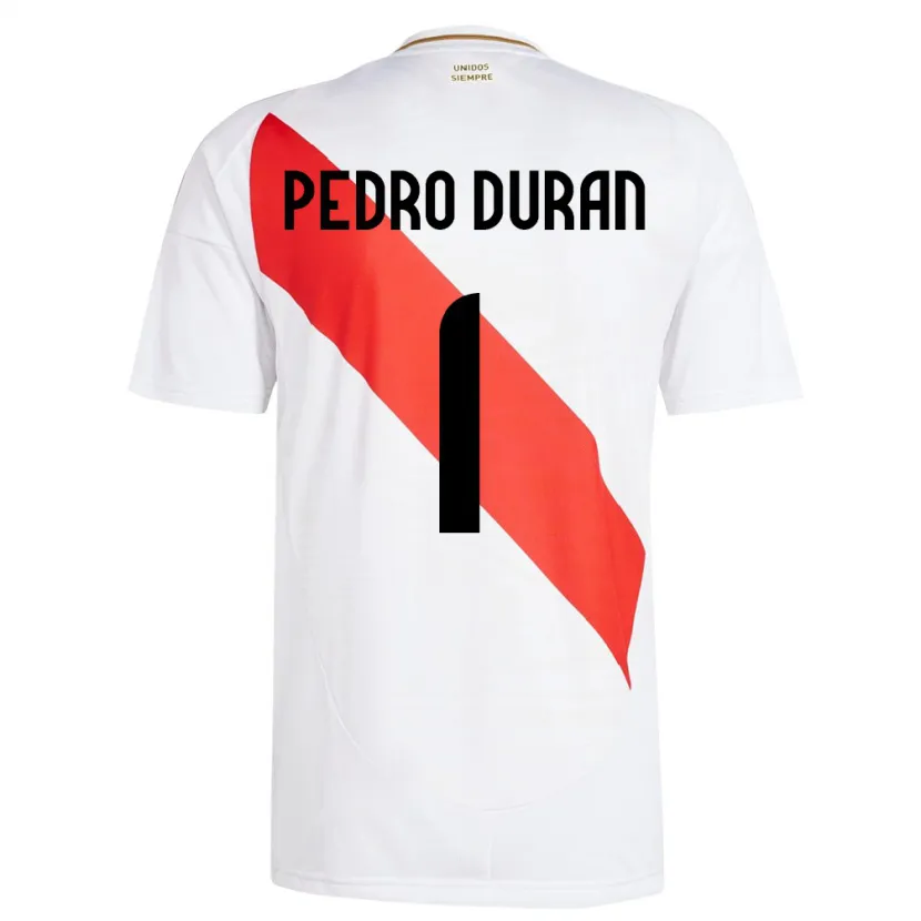 Danxen Damen Peru Juan Pedro Durán #1 Weiß Heimtrikot Trikot 24-26 T-Shirt Schweiz