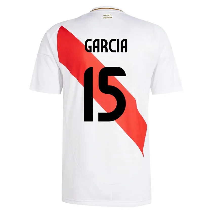Danxen Damen Peru Jonathan García #15 Weiß Heimtrikot Trikot 24-26 T-Shirt Schweiz