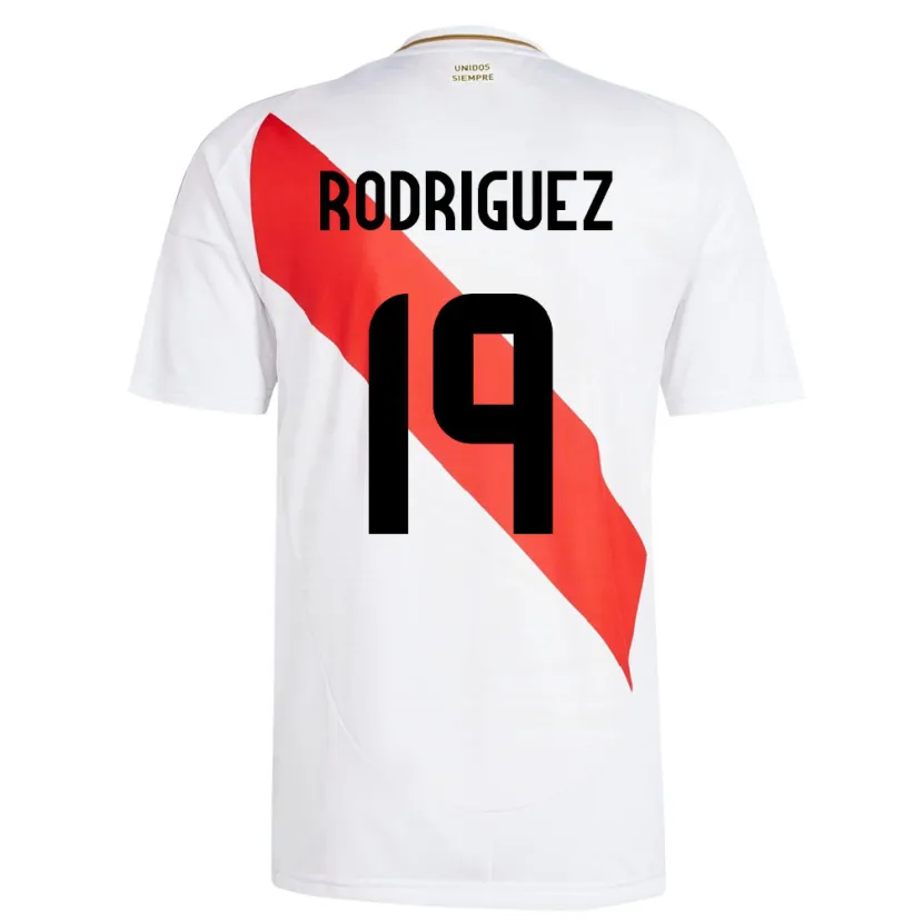 Danxen Damen Peru Mateo Rodríguez #19 Weiß Heimtrikot Trikot 24-26 T-Shirt Schweiz