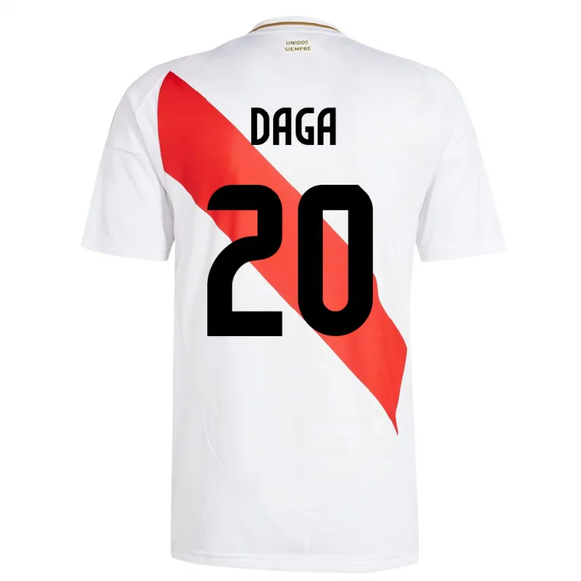 Danxen Damen Peru Azucena Daga #20 Weiß Heimtrikot Trikot 24-26 T-Shirt Schweiz