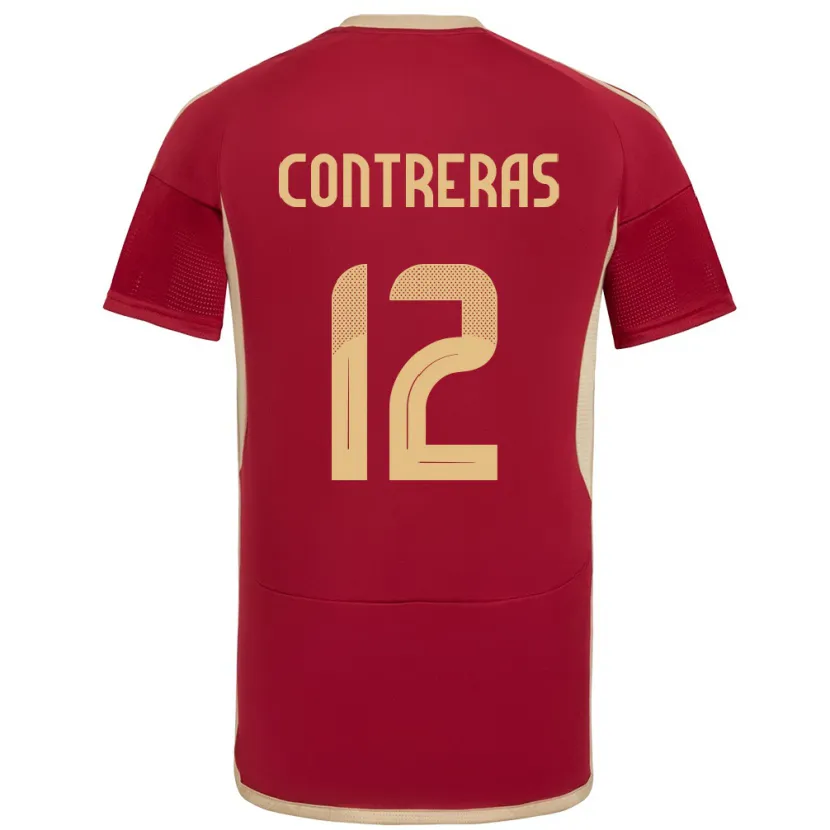 Danxen Damen Venezuela José Contreras #12 Burgund Heimtrikot Trikot 24-26 T-Shirt Schweiz