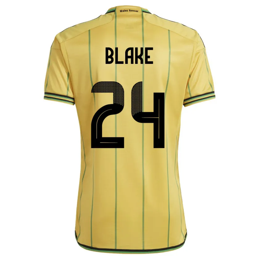 Danxen Damen Jamaika Andre Blake #24 Gelb Heimtrikot Trikot 24-26 T-Shirt Schweiz