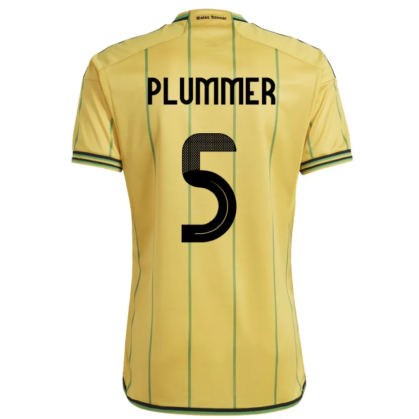 Danxen Damen Jamaika Konya Plummer #5 Gelb Heimtrikot Trikot 24-26 T-Shirt Schweiz
