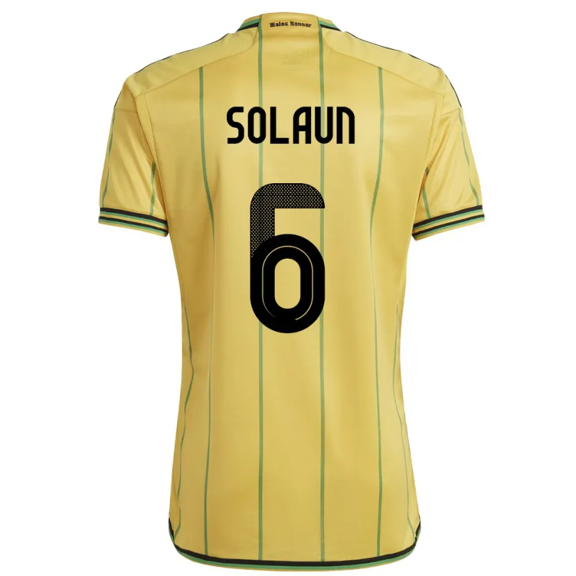 Danxen Damen Jamaika Havana Solaun #6 Gelb Heimtrikot Trikot 24-26 T-Shirt Schweiz