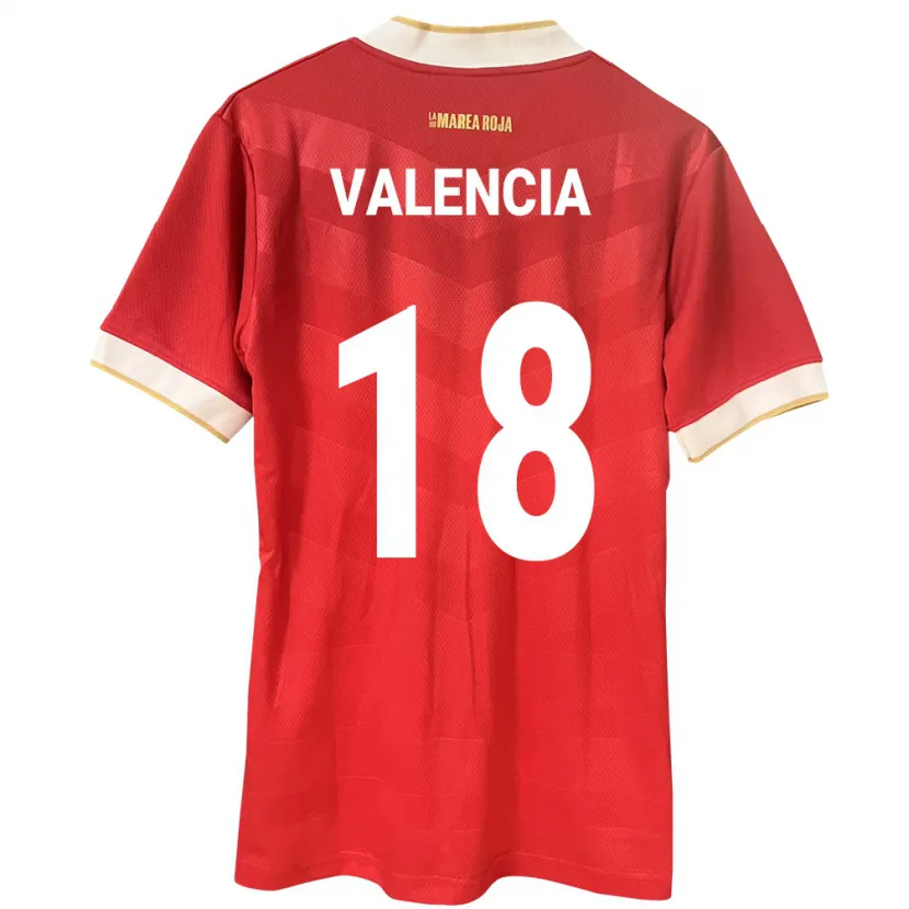 Danxen Damen Panama Omar Valencia #18 Rot Heimtrikot Trikot 24-26 T-Shirt Schweiz