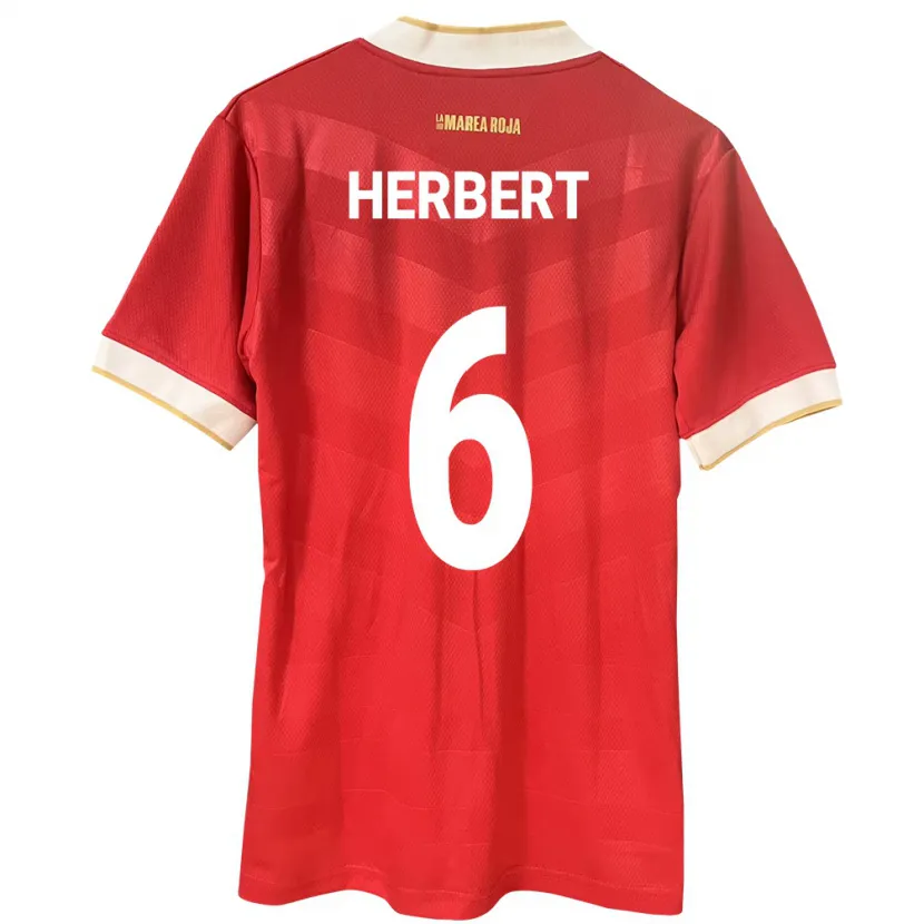 Danxen Damen Panama Giovany Herbert #6 Rot Heimtrikot Trikot 24-26 T-Shirt Schweiz