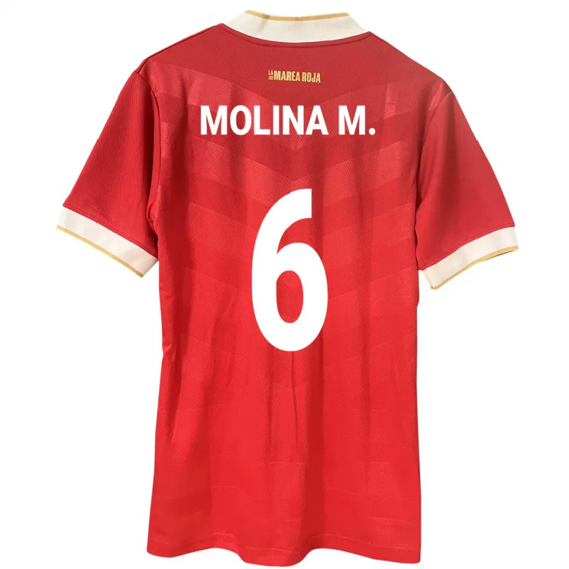 Danxen Damen Panama Mariana Molina #6 Rot Heimtrikot Trikot 24-26 T-Shirt Schweiz