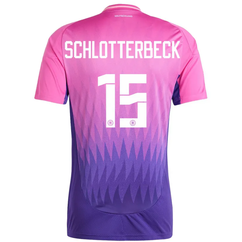 Danxen Damen Deutschland Nico Schlotterbeck #15 Pink Lila Auswärtstrikot Trikot 24-26 T-Shirt Schweiz