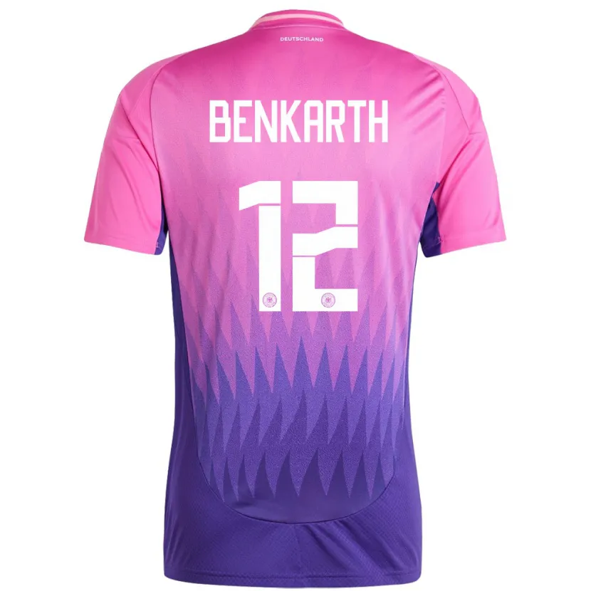 Danxen Damen Deutschland Laura Benkarth #12 Pink Lila Auswärtstrikot Trikot 24-26 T-Shirt Schweiz