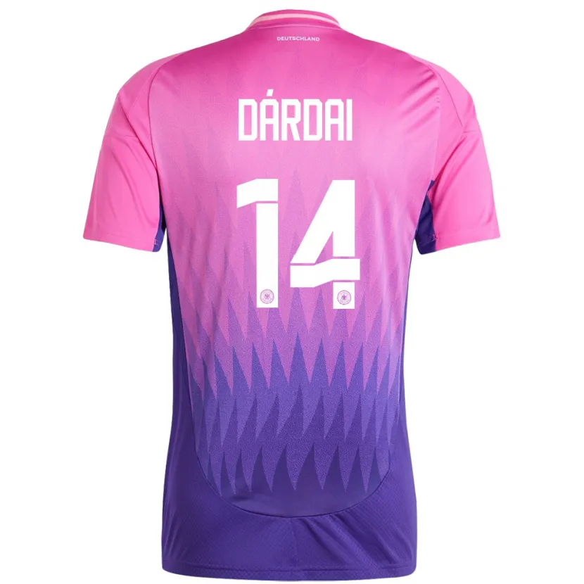 Danxen Damen Deutschland Marton Dardai #14 Pink Lila Auswärtstrikot Trikot 24-26 T-Shirt Schweiz