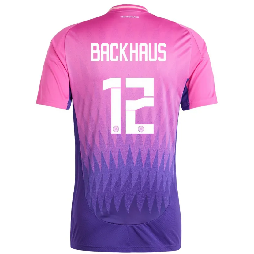 Danxen Damen Deutschland Mio Backhaus #12 Pink Lila Auswärtstrikot Trikot 24-26 T-Shirt Schweiz