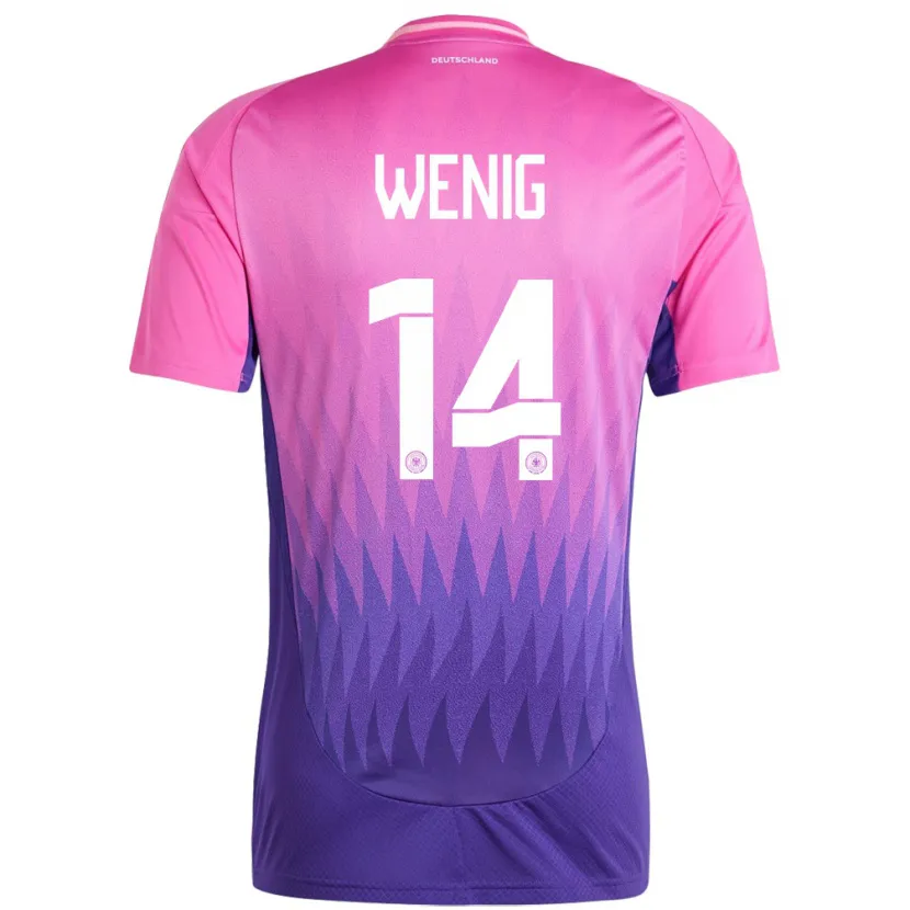 Danxen Damen Deutschland Marcel Wenig #14 Pink Lila Auswärtstrikot Trikot 24-26 T-Shirt Schweiz