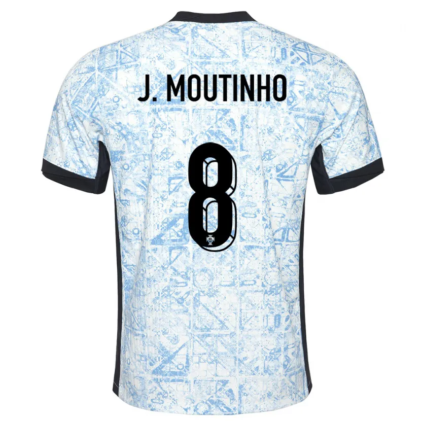 Danxen Damen Portugal Joao Moutinho #8 Cremeblau Auswärtstrikot Trikot 24-26 T-Shirt Schweiz
