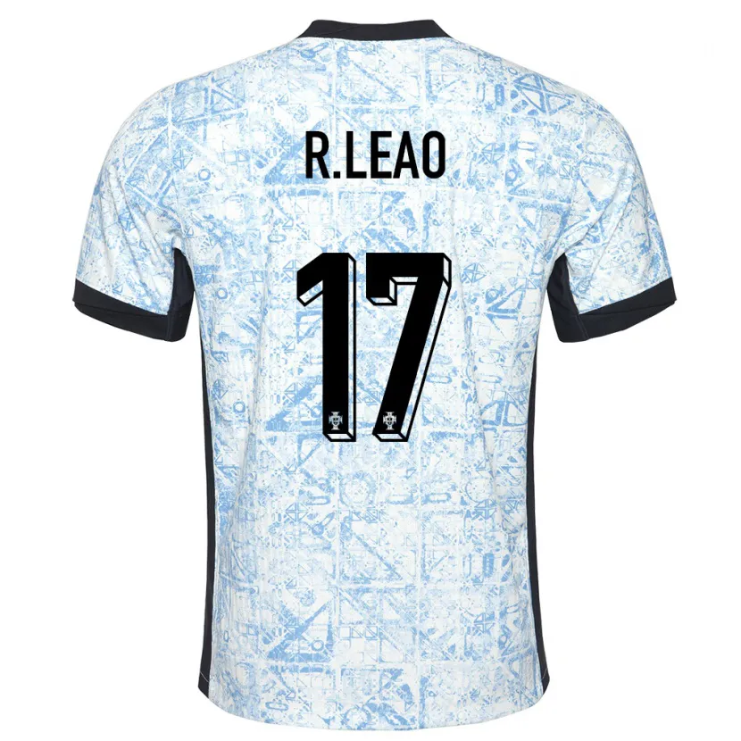 Danxen Damen Portugal Rafael Leao #17 Cremeblau Auswärtstrikot Trikot 24-26 T-Shirt Schweiz