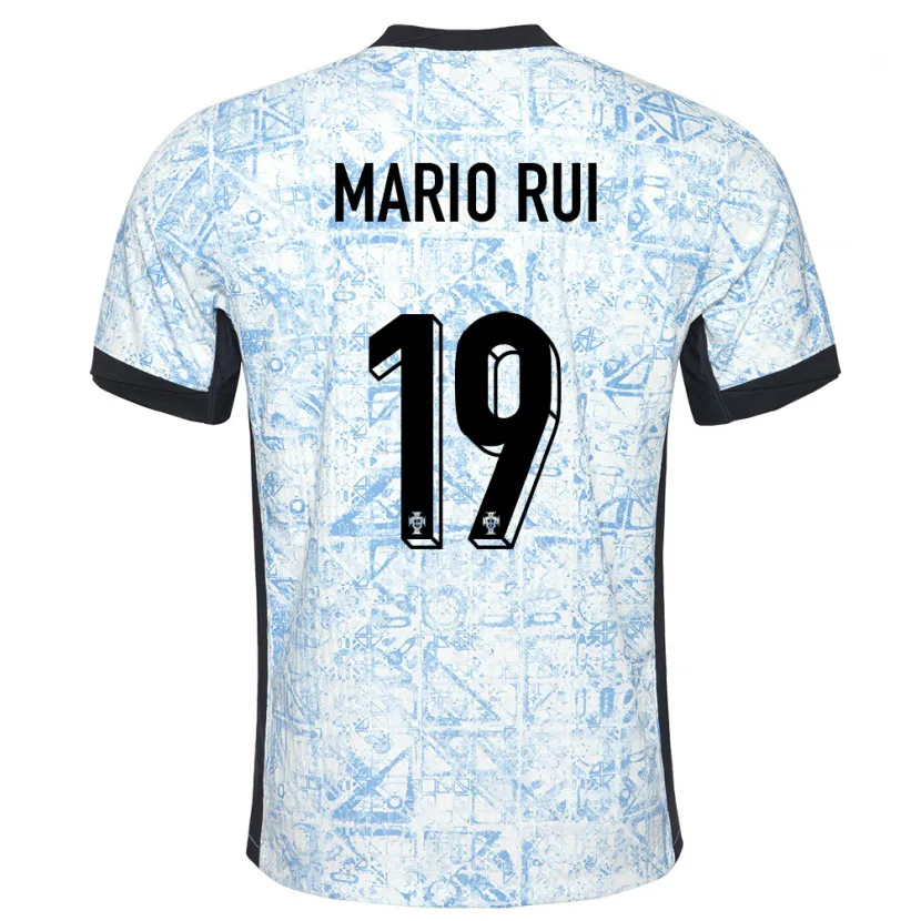 Danxen Damen Portugal Mario Rui #19 Cremeblau Auswärtstrikot Trikot 24-26 T-Shirt Schweiz