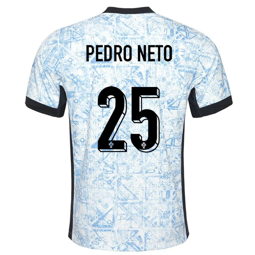 Danxen Damen Portugal Pedro Neto #25 Cremeblau Auswärtstrikot Trikot 24-26 T-Shirt Schweiz