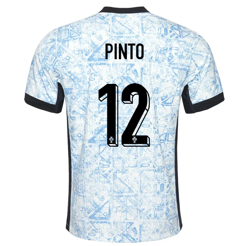 Danxen Damen Portugal Diogo Pinto #12 Cremeblau Auswärtstrikot Trikot 24-26 T-Shirt Schweiz
