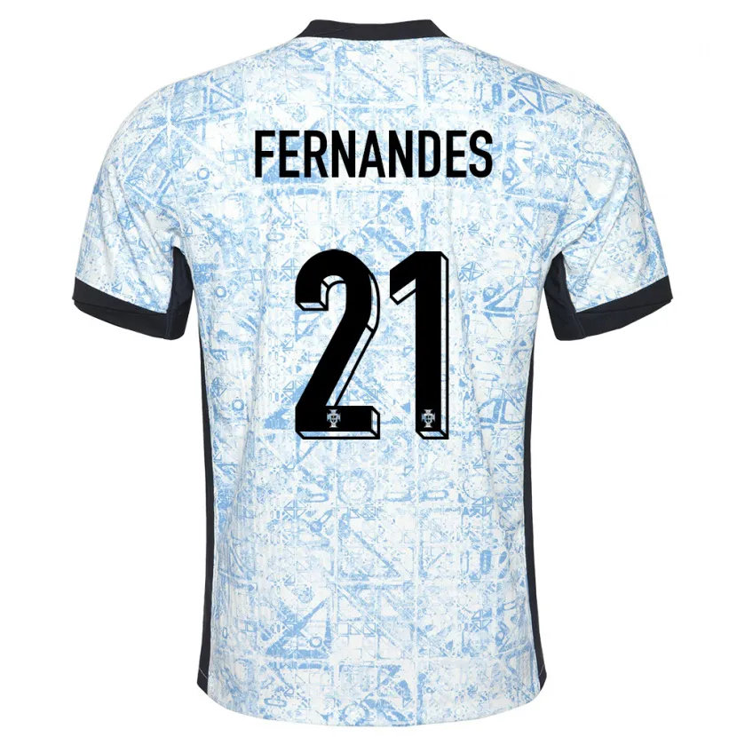 Danxen Damen Portugal Mateus Fernandes #21 Cremeblau Auswärtstrikot Trikot 24-26 T-Shirt Schweiz